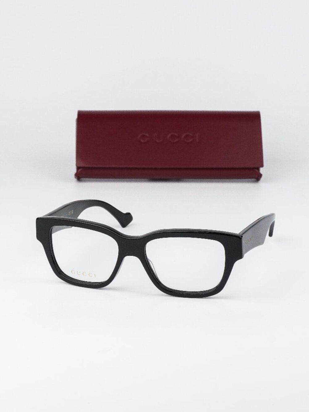 Gucci Men Eyeglasses Black Square GG1428O 001 NEW AUTHENTIC